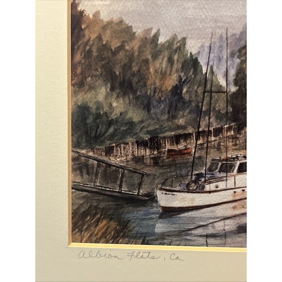 Muriel Louise Wilhelmi Artist “Albion Flats CA” Watercolor Lithograph Signed - Picture 7 of 12